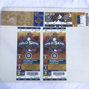 RARE: 1995 & 2001 Seattle Mariners Playoff & World Series tickets